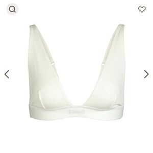 Skims cotton rib plunge bralette